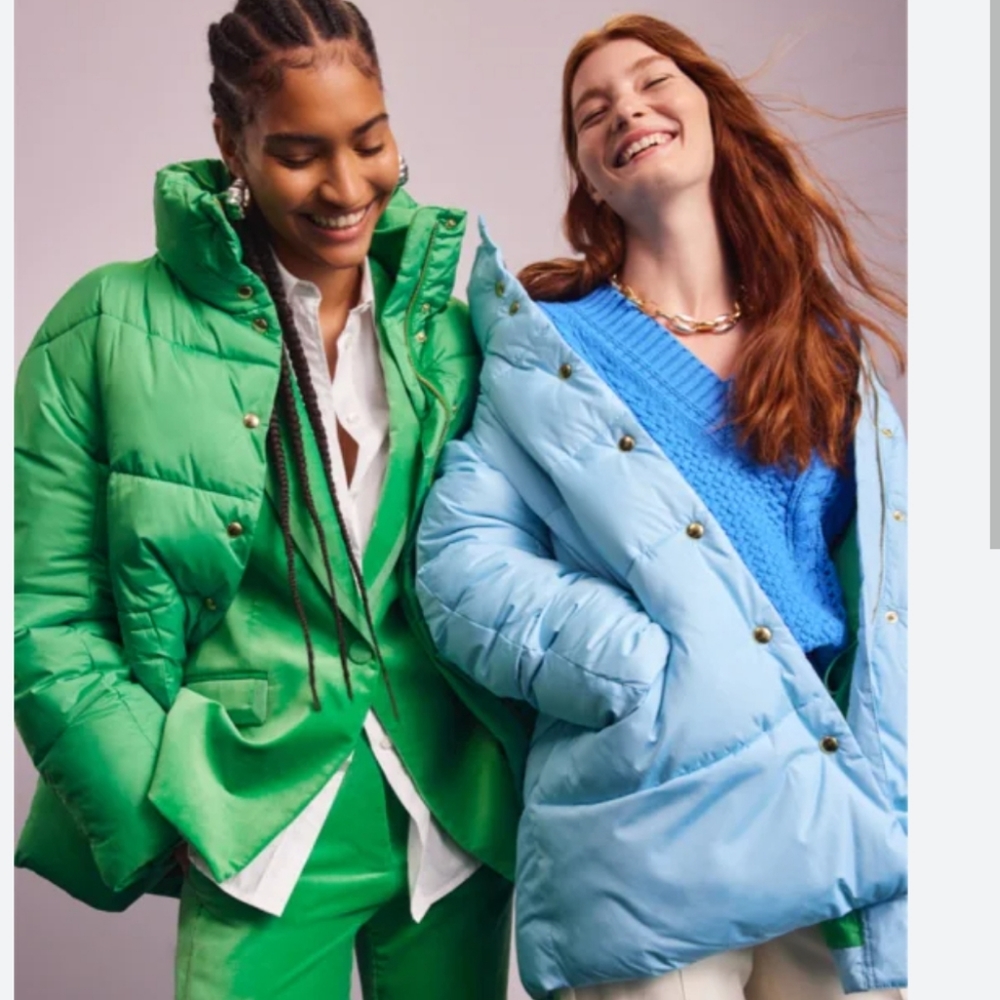 J. Crew Blue Puffer Coat